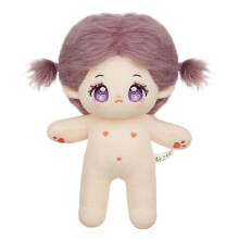(G) Poupée de chiffon coréenne avec cheveux, cadeau d'anniversaire pour fille