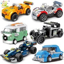 (1 NO box) Huiqibao SWAT Police Ship 597pc 8in1 Building Block Set City Truck Toy for Boys