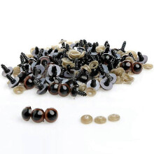 (Brown, 14mm) 100 st säkerhetsögon 8-20 mm nallebjörn docka docka djur gör-det-själv-pyssel