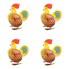 (084 Rooster) Kreatywny żart w kształcie kurczaka, nakręcana zabawka na parapet, mechaniczny prezent kolekcjonerski