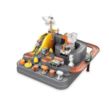 (Gray) Kids Racing Rail Car Adventure Game Track Toys Set