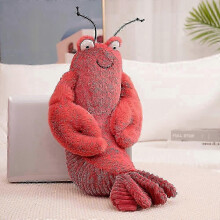 (35cm lobster) Realistic Sea Animal Lobster Crab Soft Plush Toy Backrest Kids Birthday Gift
