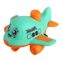 (Green) Press & Go Aircraft Inertia Car Learning Toy for Kids Blue Plastic Hand Skill