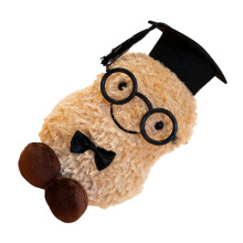 (Peanut glasses) 2026 Plush Potato Peanut Toy Graduation Outfit Commencement Gift Multicolor