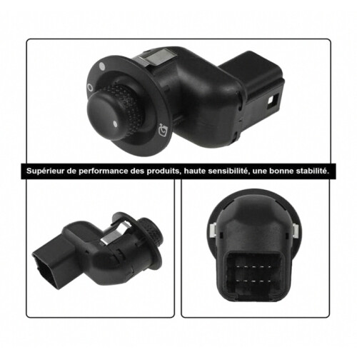 Exterior Mirror Adjustment Switch Button for Clio 3 4 Scenic Captur Modus, Foldable Retractable Mirror Control Switch 2