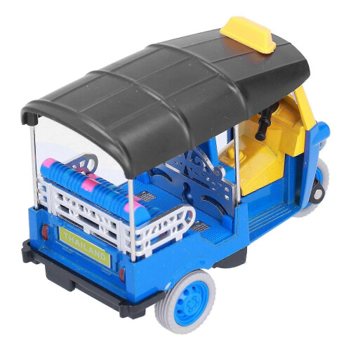 (Blue) Röd legering pullback thailändsk tuk tuk trehjuling leksaksbil 1