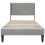 VidaXL vidaXL Bed Frame with Headboard Light Grey 90 x 190 cm Velvet 4