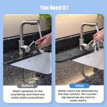 Sink Guard, Faucet Absorbent Mat for Kitchen, Dish Drying Mat Behind Faucet, Drying Pads for Countertop