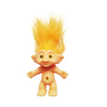(Orange, 10cm) 2025 10 cm trolldocka med långt färgglatt hår minifigur härlig pyssling ful älvleksak