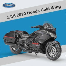 (Black foam box) Modellino di moto Honda Gold Wing Touring in lega, scala 1:18, giocattolo da collezione, regalo per bambini