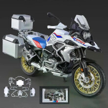 (Original-with trunk) Modellino di moto da corsa R1250 GS ADV in lega, scala 1/9, con luci, in metallo pressofuso, ideale come regalo per bambini.