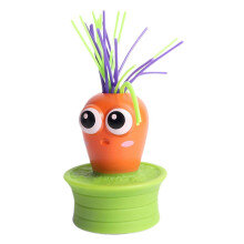 (Orange) Cute Carrot Mochi Screaming Colorful Long Hair Pulling Super Soft Green Stress Relief