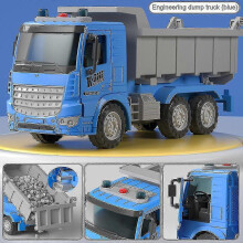 (Dump Truck Blue) 10 tums barn betongblandare leksakssimulering byggdumpningsfordon