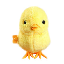 (yellow jumping chick) Windup Chicken Duck Toy Clockwork Walk Jump Party Favor Christmas Stocking Stuffer Kids