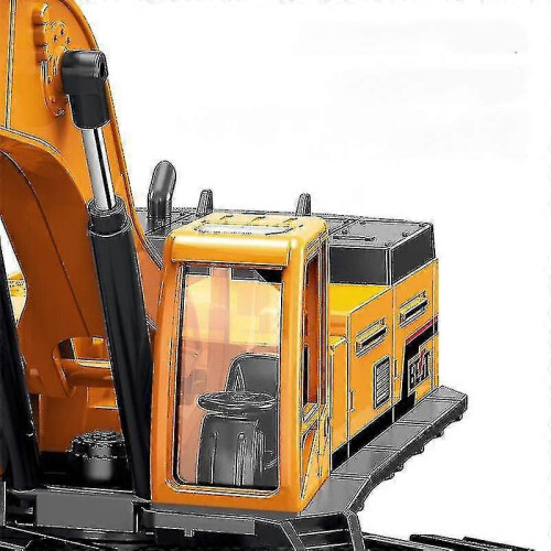 (excavator) Rotating Grabber Kids Construction Excavator Toy with Wheels 1
