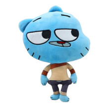 (Blue Big Eyed Cat, compression) World of Gumball Plush Toy - Cute Pillow Doll & Figurine for Fans & Collectors