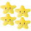 (yellow) 4 Pack Cute Star Plush Squeaky Chew Toys 1