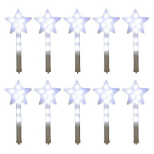 (White) 10 Stück blinkende LED-Feenstäbe, orange, als Gastgeschenke