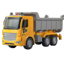 (Dump Truck Yellow) 10 Inch Kids Concrete Mixer Truck Toy Simulation Construction Dumping Vehicle