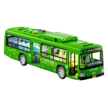 (green) ABS barnens stora bussleksak med belysning och musik för spännande lek