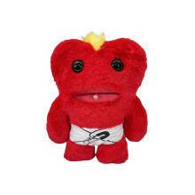 (Red, 1pcs) Ugly Cute Big Teeth Monster Plush Keychain Funko Pop Style Toy