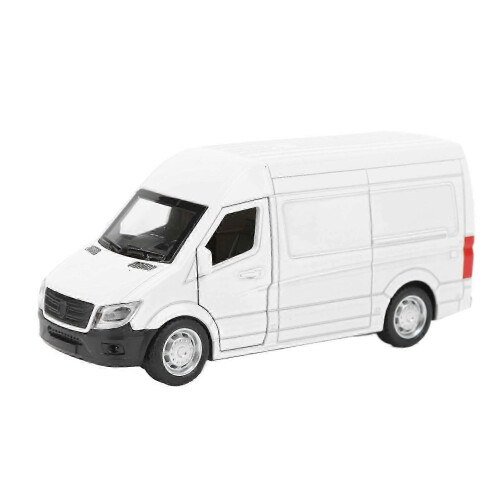 (White) 1:32 Alloy Diecast Car Model Opening Doors Pull Back Light Sound Display Vehicle Toy
