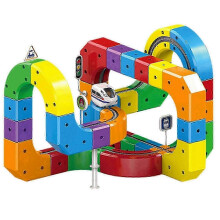 (81pcs) 2025 Hot Toys Magisk Spårkub Klick Rail Elektriskt Tåg Gravitationsutmanande 3D STEM-leksak Barn