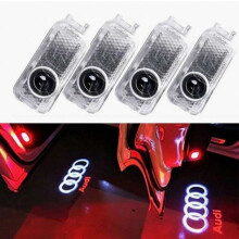 4 kpl LED-auton oven tervetulovalot koristeelliseen sisäänkäynnin logoheijastukseen, valkoinen viimeistely