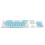 104-Key Two-Color Translucent Keycap Set, Suitable for Mechanical Keyboard, Universal (+White) 1