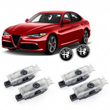 Auton oven LED-laserprojektorivalot 4 kpl sisäänkäyntiin Brera Giulietta Giulia Mito Spider Stelvio -malleihin