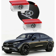 2 kpl auton oven logoprojektori, ei haalistu, yhteensopiva Mercedes-Benz A-, B-, C-, E-, M-, GL-, GLA-, GLC- ja GLE-sarjan kanssa, tarvikkeet