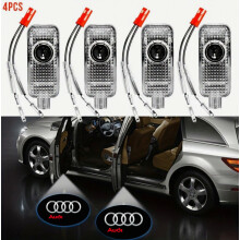 4 kpl auton LED-ovilogoprojektorit yhteensopiva A1 A3 A4 A4L A5 A6 A6L A7 A8 Q3 Q5 Q7 TT ja R8 kanssa, valot etu- ja takaoveen