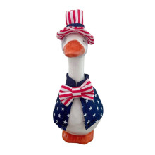 (A) US Independence Costume for 7 Inch Desktop Goose Doll Festival Party