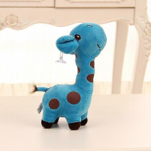 (04Blue) 18 cm kreativ giraffhjort plyschleksak mjukt gosedjur söt liten baby bekväm