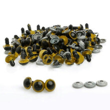 (Yellow, 14mm) 100 st säkerhetsögon 8-20 mm nallebjörn docka docka djur gör-det-själv-pyssel