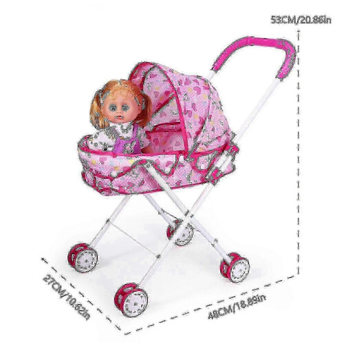 (swing) Baby Doll Playset Foldable Stroller Crib High Chair Swing Accessories 1
