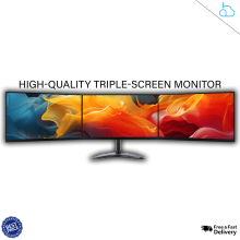 Full HD (23"x3) Triple Monitor HDMI Setup Perfect For Multitasking - Refurbished