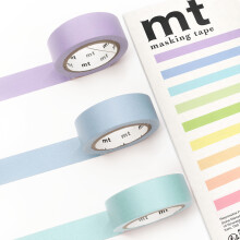(Cool Pastel) MT Washi Masking Tape - Kamoi Paper Adhesive Tape - 15mm * 7m - Pack of 3