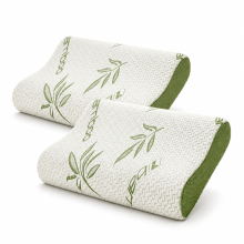 (Pack of 2) Cantoor Pillows Bamboo Memory Foam Anti Snore Orthopaedic Head Neck Back Support