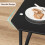 3 Pieces Rectangle Dining Table and Chairs Set Black Glass Tabletop Kitchen 6