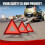 3pcs Standard Emergency Triangles, Warning Triangles for Vehicles, Reflective Triangle, Safety Triangles with Case 5