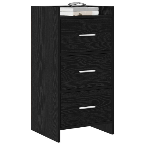 VidaXL vidaXL Sideboard Black Oak 40 x 36 x 80 cm Engineered Wood 2