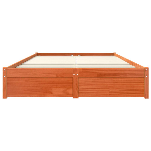 VidaXL vidaXL Bed Frame Wax Brown 150 x 200 cm Solid Pine Wood 2
