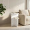 VidaXL vidaXL Side Table with Storage White Ø 39.5 x 55 cm Engineered Wood 3