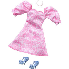 Barbie Rosa Klänning Komplett Look Modepaket för Barn