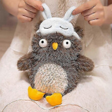 Cute Cartoon Owl Plush Toy with Eye Mask