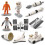 10PCS Astronaut Figurines Space Decor Rocket Model Toys PVC American Style 2