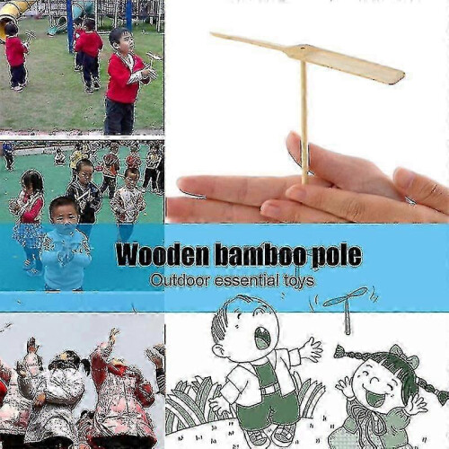 Handkräm Bambu Trollslända Flygande Leksak Propeller Set med 10 1
