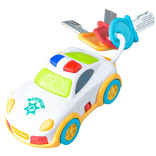 Giocattolo realistico a forma di chiave per auto con luci LED e suoni, ideale come regalo di Natale per bambini, colore bianco.