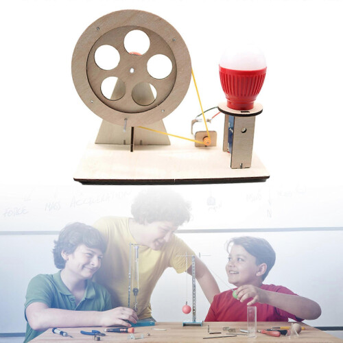 DIY Wooden Hand Crank Generator Science Kit for Kids Age 8+ 1